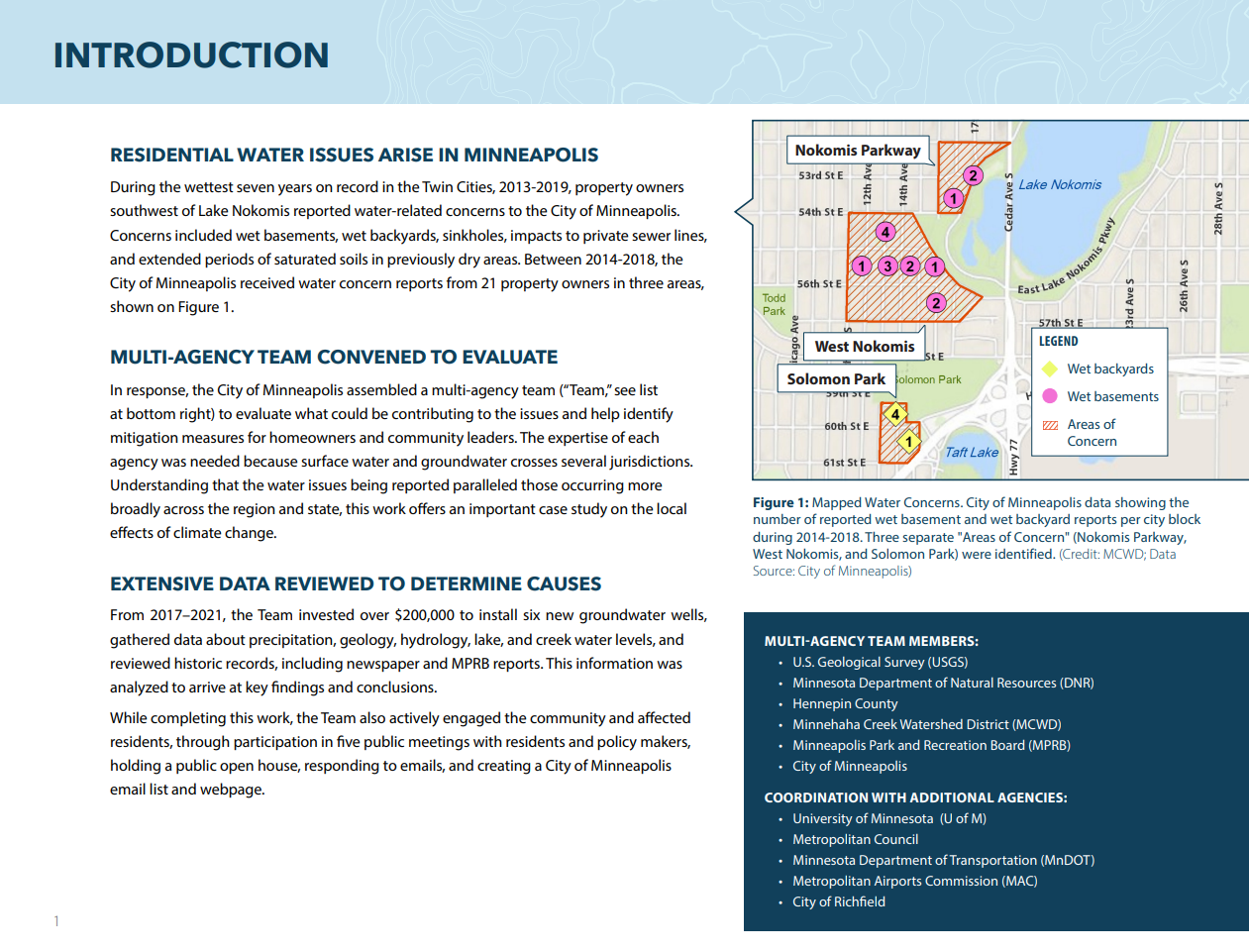 Introduction Lake Nokomis Groundwater Issues