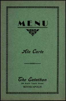 The Spot Cafe menu Circa 1935