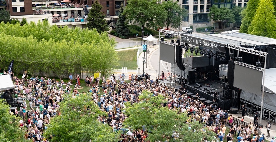 Crowd of people at outdoor concert
