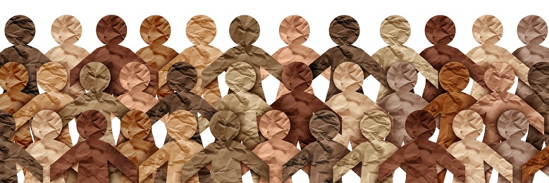 paper cutouts representing people