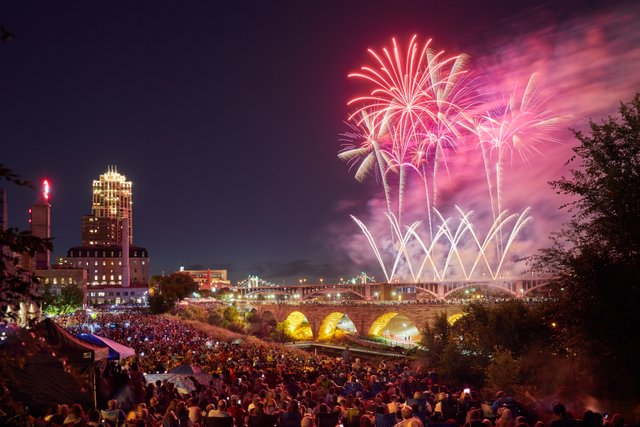 fireworks display in Minneapolis