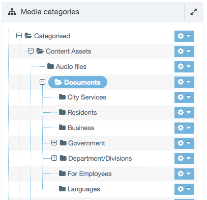 A screenshot of the PDF Folder in the T4 media library file structure